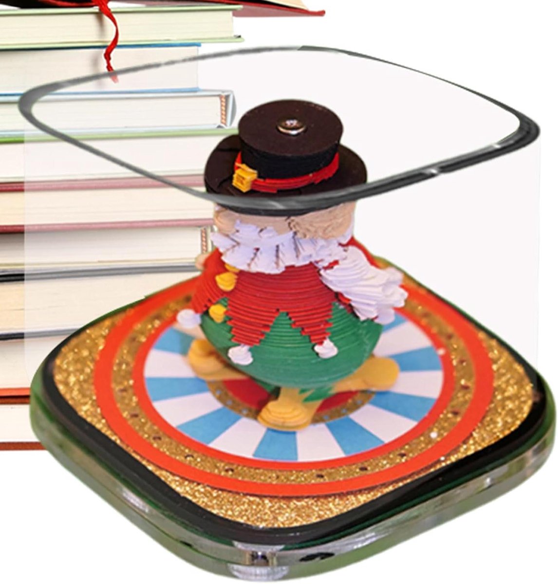 Kunst Kalender - Notitieblok Kalender - Dagelijkse Planning - 3D Circus Ontwerp - 9.3x9.3x7.4 cm - Multicolor