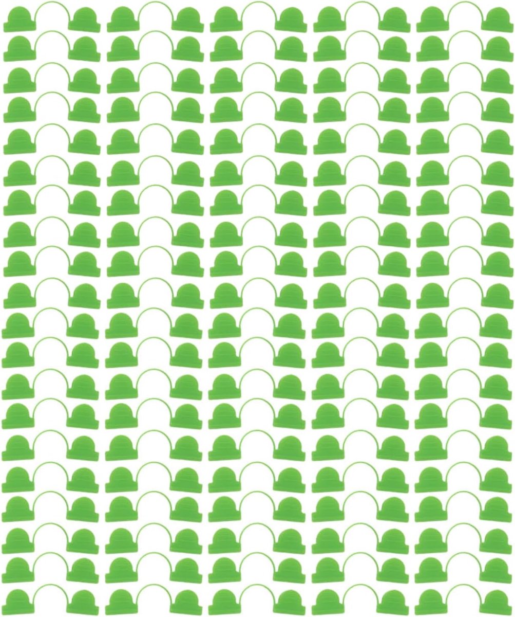 SnelShoppen - 100 Stuks Kassen Klemmen, Dubbel Hoofd Plastic Clip voor Het Bevestigen van Plantbescherming, Gewelfde Kassen Steun, 6mm, Tuinaccessoire