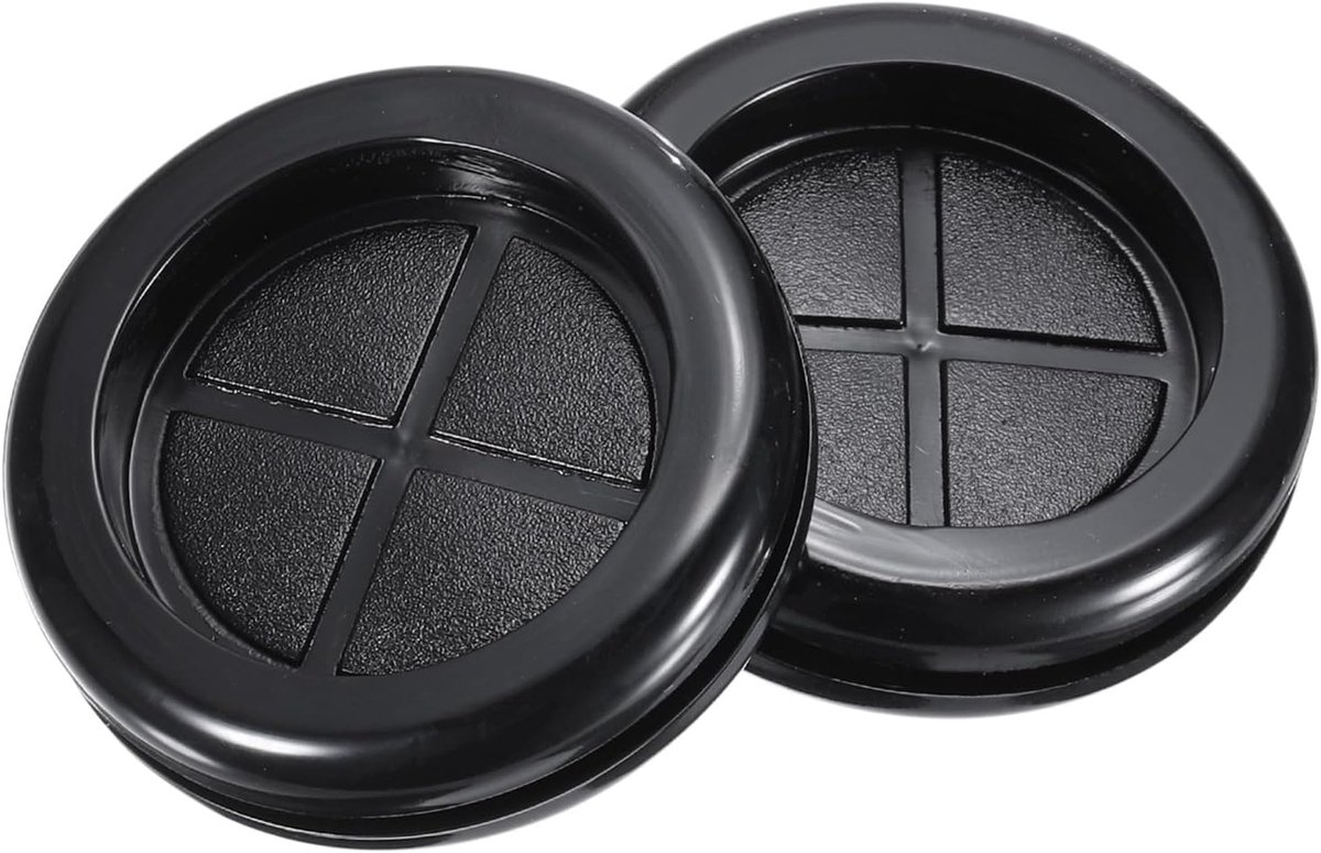 SnelShoppen - Dubbelzijdige ronde rubberen kabeldoorvoer 40 mm, binnendiameter 35 mm, kabelbescherming, set van 4 stuks, duurzaam en hittebestendig