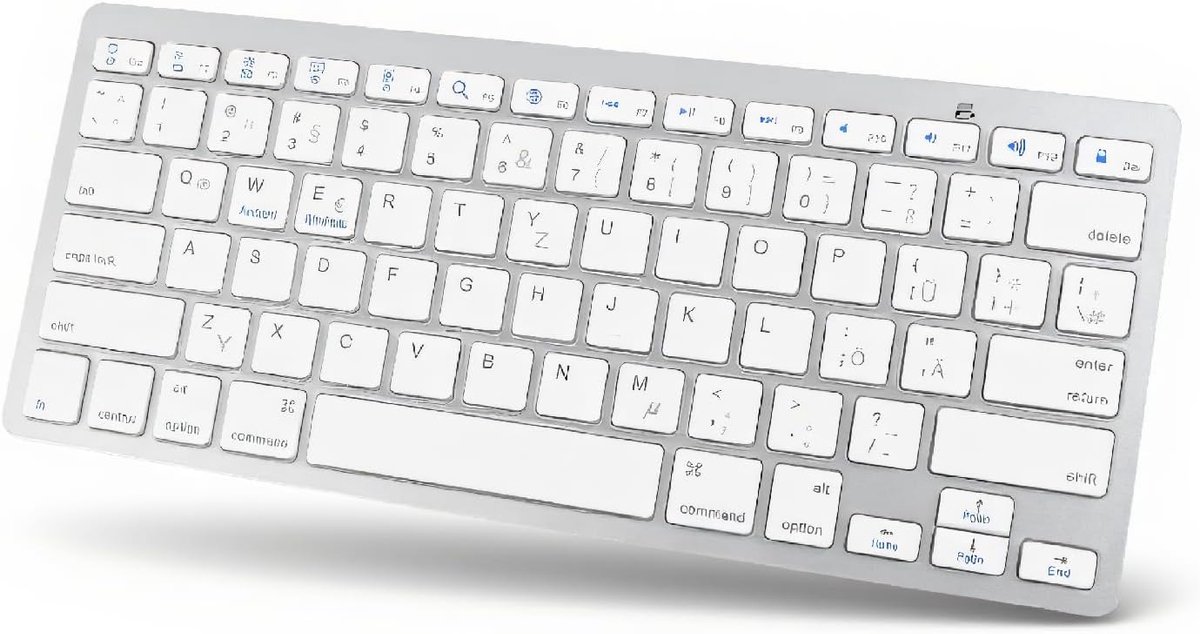 SnelShoppen - Draadloos Toetsenbord, Stil en Comfortabel, Compact Ultra-dun Ergonomisch Ontwerp, Geschikt voor PC Laptop, Duits QWERTZ Indeling