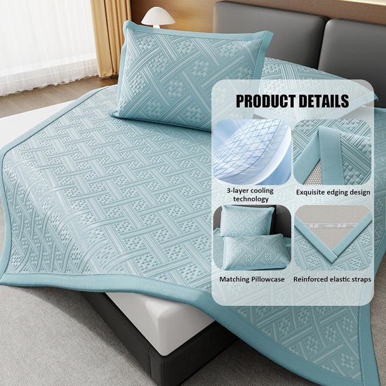 Koelmatras - Zomerslaapmat - Koel Slapen - Ademende Structuur - 200x220cm - Roze — afbeelding 3