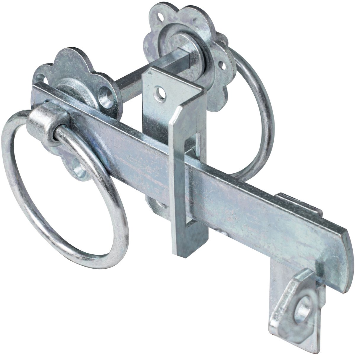 Alberts 210700 tuinpoortsluiting | voor hoge poorten of vlechtwerkdeuren | galvanisch verzinkt, gechromateerd | set van 2