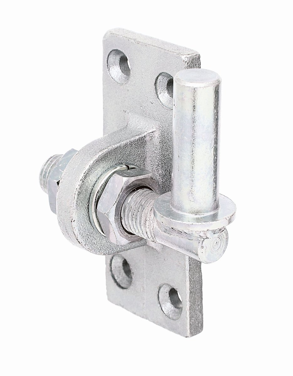Alberts 318246 plaatduim om vast te schroeven | verstelbaar met 20 mm | galvanisch verzinkt, gechromateerd | doornmaat Ø16 mm | plaat 105 x 45 mm