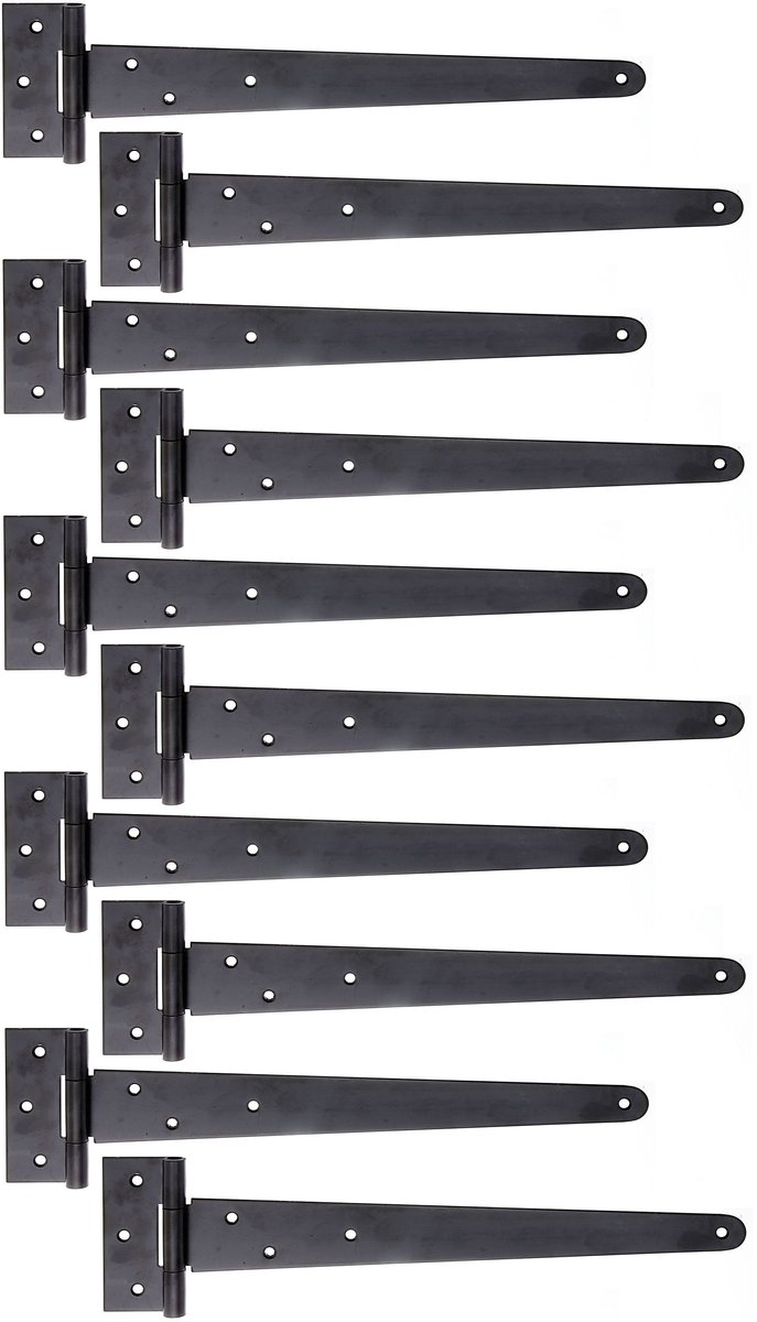Alberts 829933 kruisscharnier | zwarte dompellak | band 348 x 46 mm | scharnier 90 x 40 mm | Set van 10