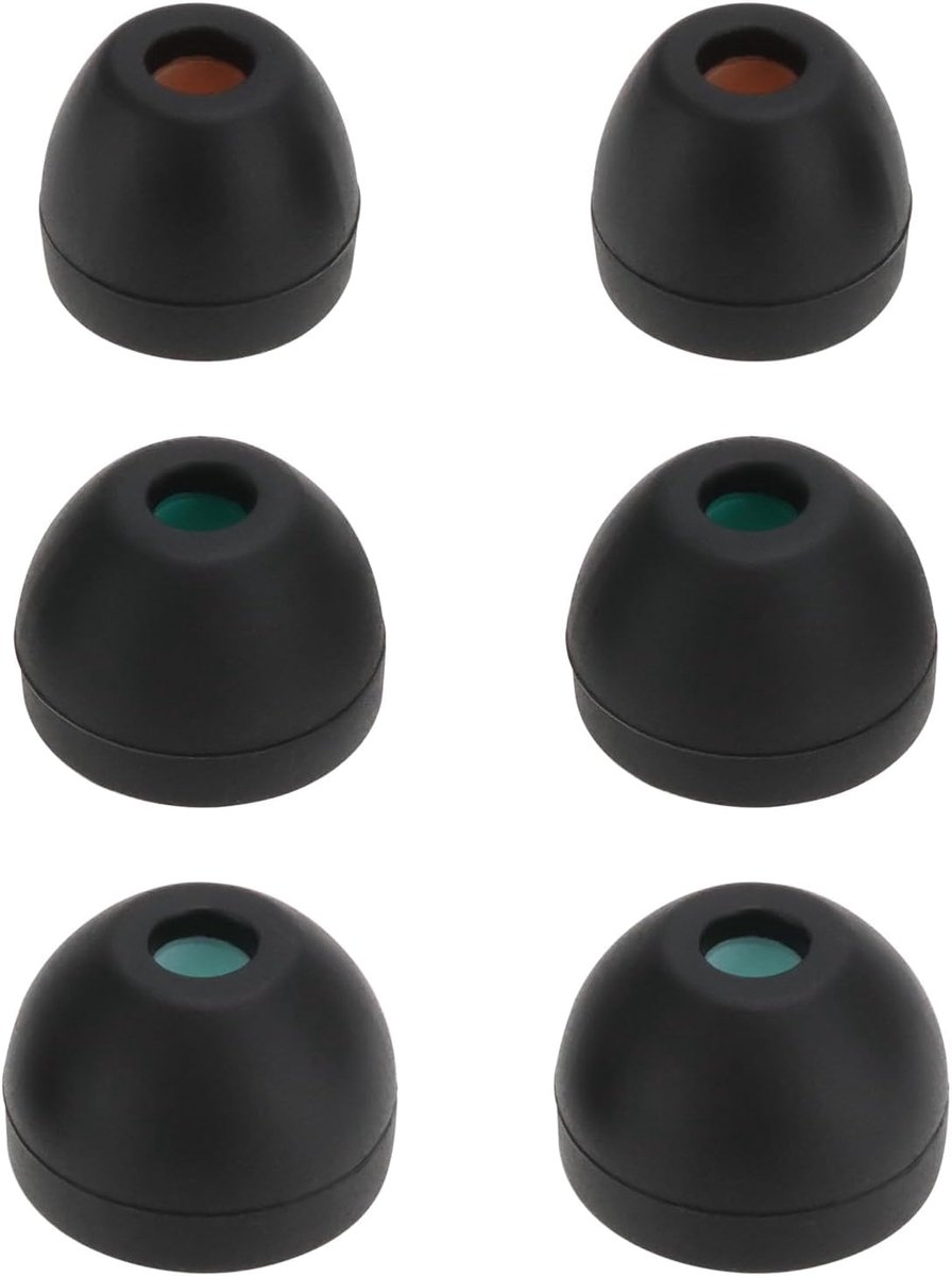 SnelShoppen - Soft Silicone Oordopjes voor Sony WI-XB400 en WF-C500 - Vervangende In-Ear Oordopjes - Zwart - 6 Paar (2 Paar S/M/L)