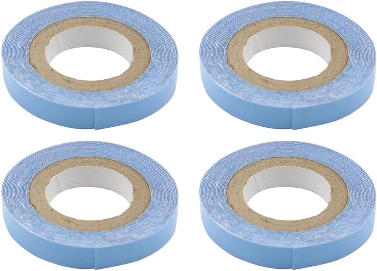 SnelShoppen - 2 Rollen 3m Haar Extensions Tapes Hoge Hechting - Blauw - Sterke en Duurzame Plakband voor Haarverlengingen - Ideaal voor Feestjes en Da