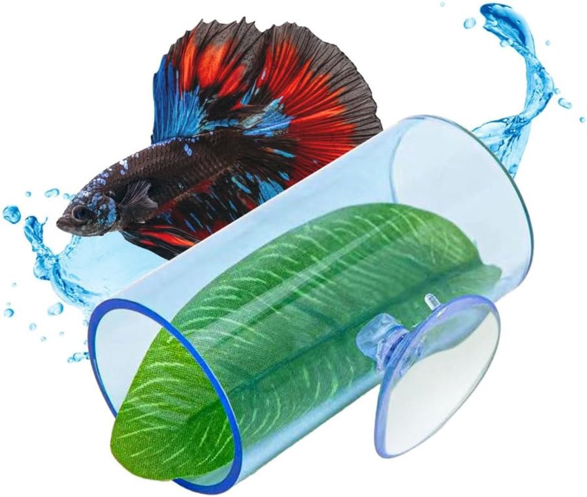 SnelShoppen - Betta Fish Tunnel Speelgoed, Acryl Holle Betta Vissen Schuilplaats Tube, Ideale Schuilplek voor Kleine Vissen, Garnalen, Betta en Guppy'