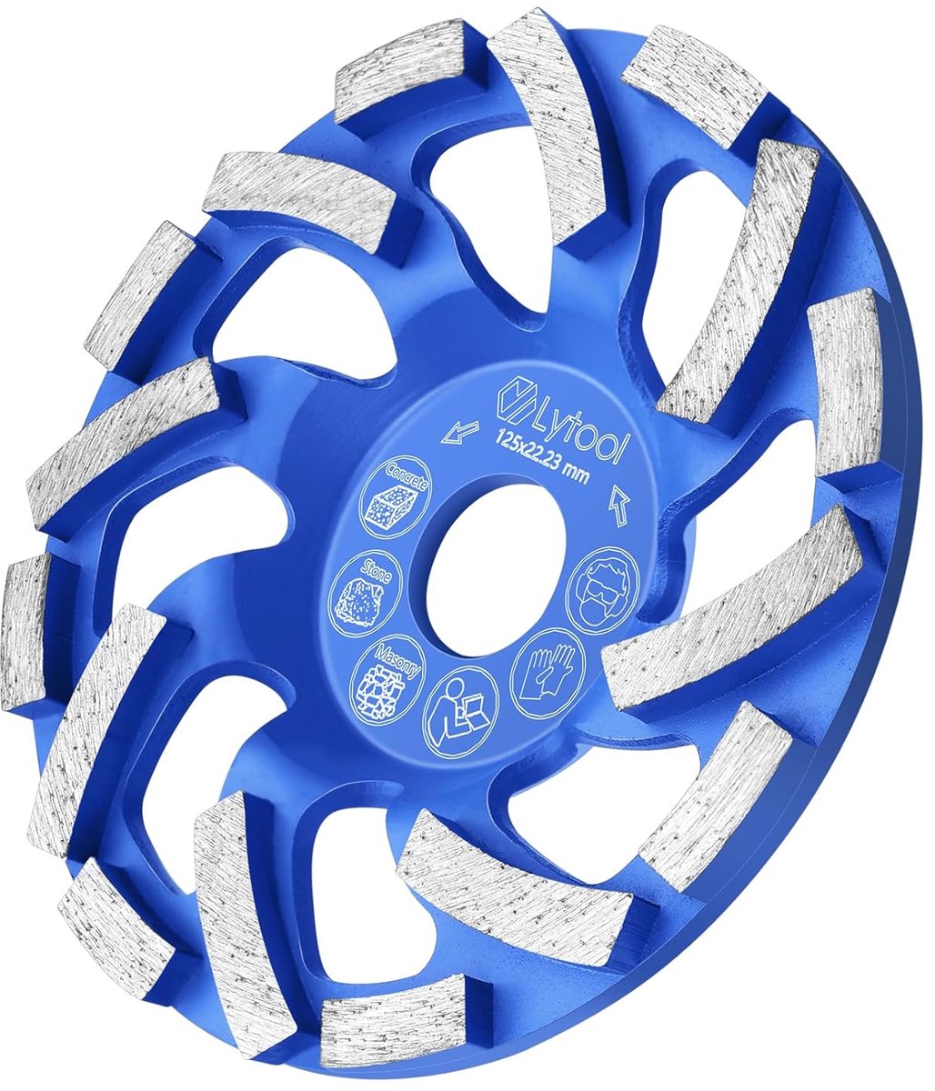 SnelShoppen - Diamantslijpschijf 125mm x 22,2mm voor Beton, Steen, Graniet, Tegels, Professionele Kwaliteit, Slijpschijf voor Metselwerk en Natuurlijk