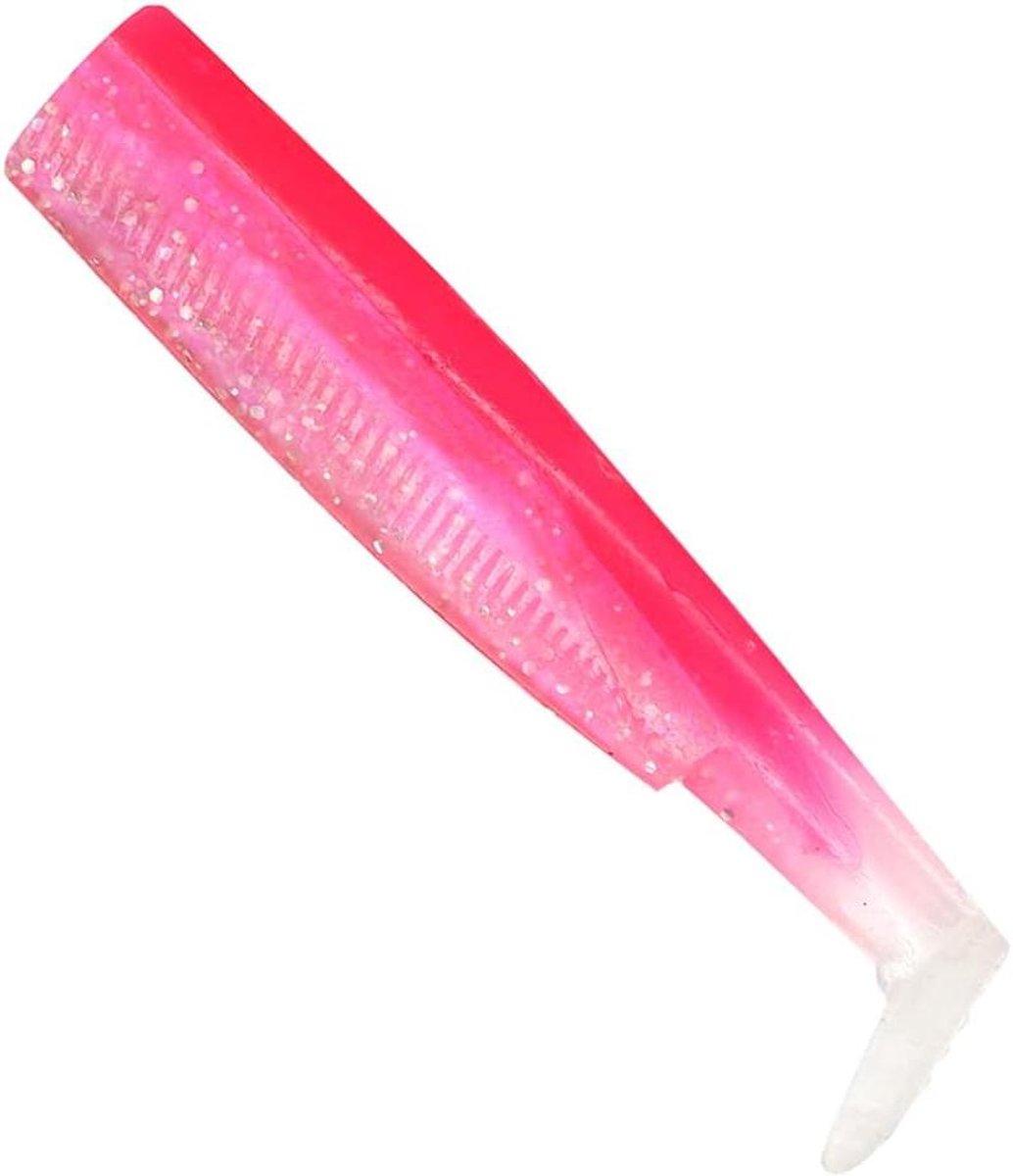 Zacht Kunstaas - Vervangende Lichaampjes - Sportvisserij - Realistische Actie - 20 cm - Roze Fluorescent