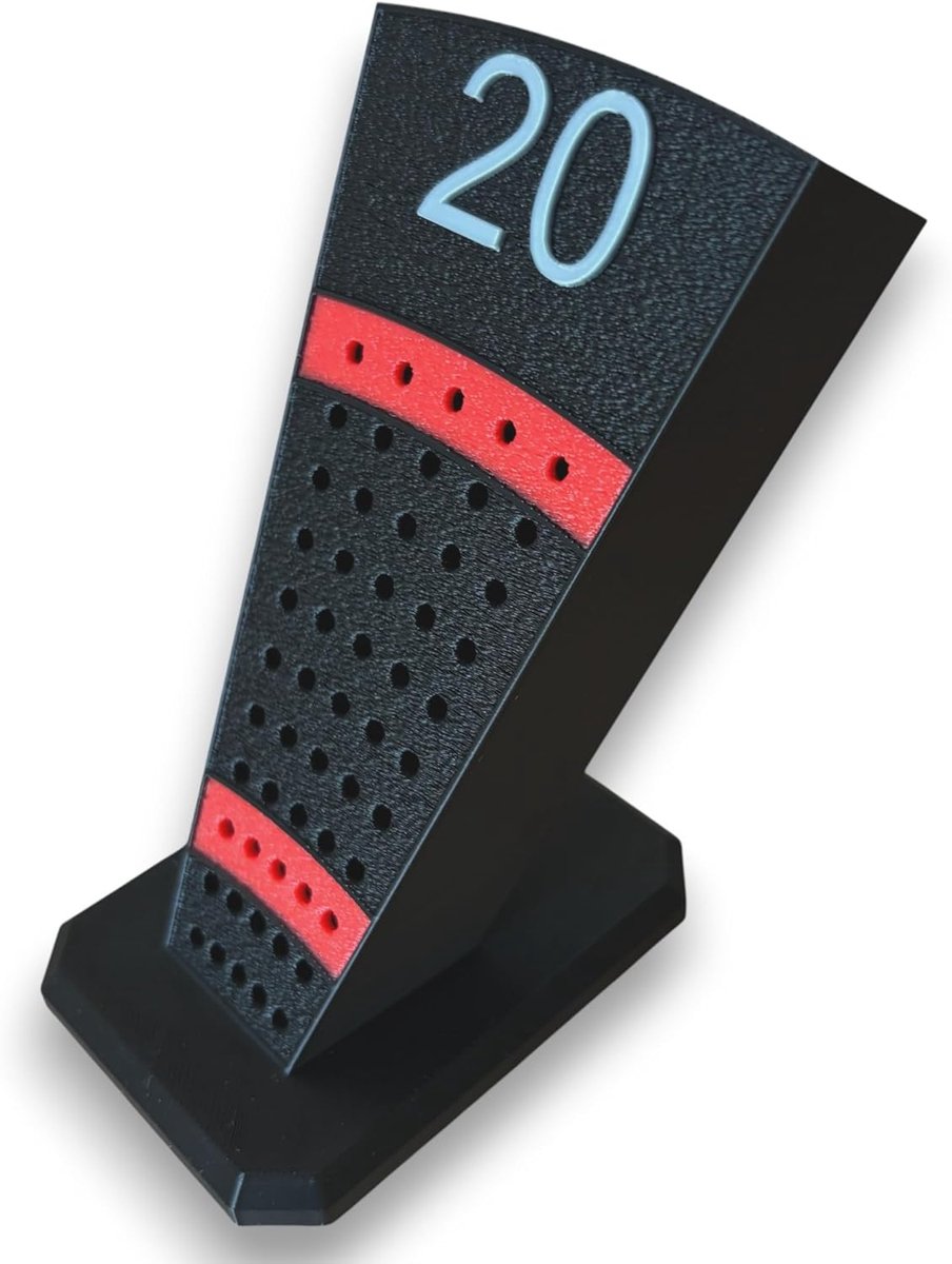 Dartpijlhouder voor 12 pijlen - 3D-design dartbord-segment 20 - stijlvol display - veilig opbergen van darts - ShopVlot