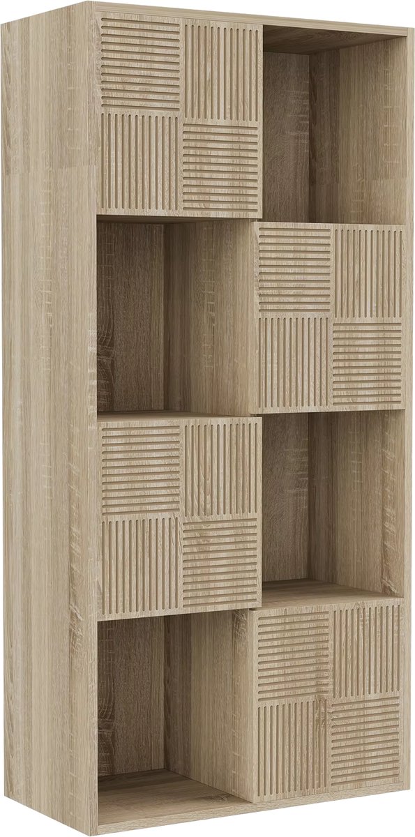 Boekenkast Boekenplank 125x60 cm – Modulair met Rasterverbinding & Speelgoedopbergkast