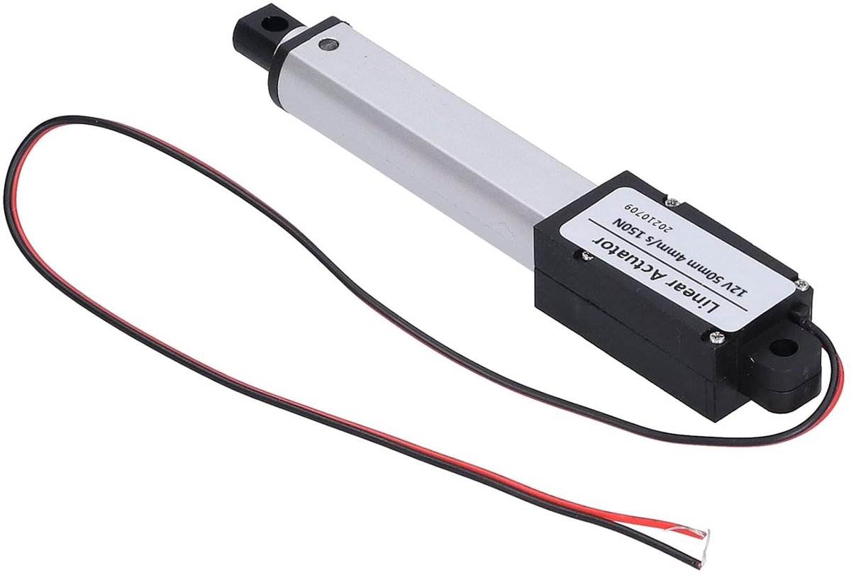 SnelShoppen - Mini Linear Actuator 50mm Stroke DC 12V Laag Geluid Intern Terminal Schakelaar 150N - Perfect voor Automobiel, Engineering, Massage Sofa