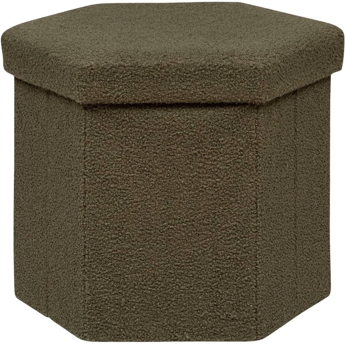 SnelShoppen - Jaiko Vouwbare Zitzak Curls 40 x 38 cm Khaki Groen - Perfect voor Kinderen, Feestjes, Tuin en Binnen