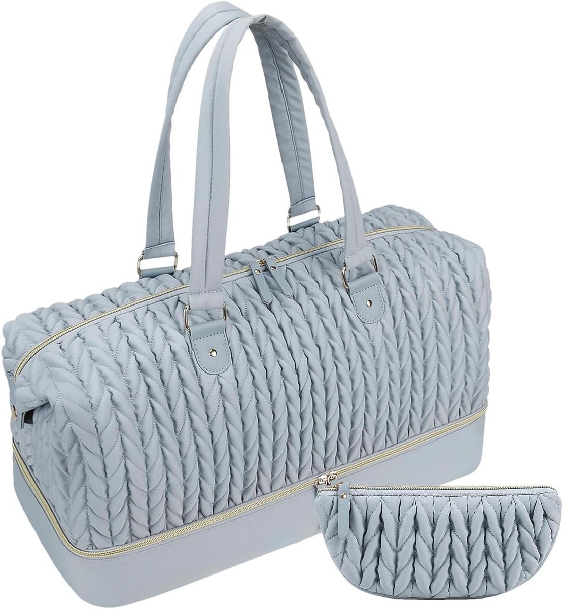 Luiertas Organizer - Baby tas Opbergtas - Baby verzorging - Grote capaciteit - 53x24x28cm - Lichtblauw