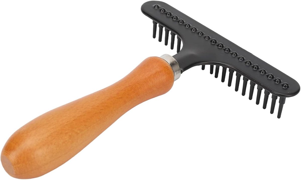 SnelShoppen - Hair Care Rake Tapijtrake RVS Handmatig Voor Thuisgebruik, Ideaal Voor Vloeren en Tapijten, Compact en Lichtgewicht