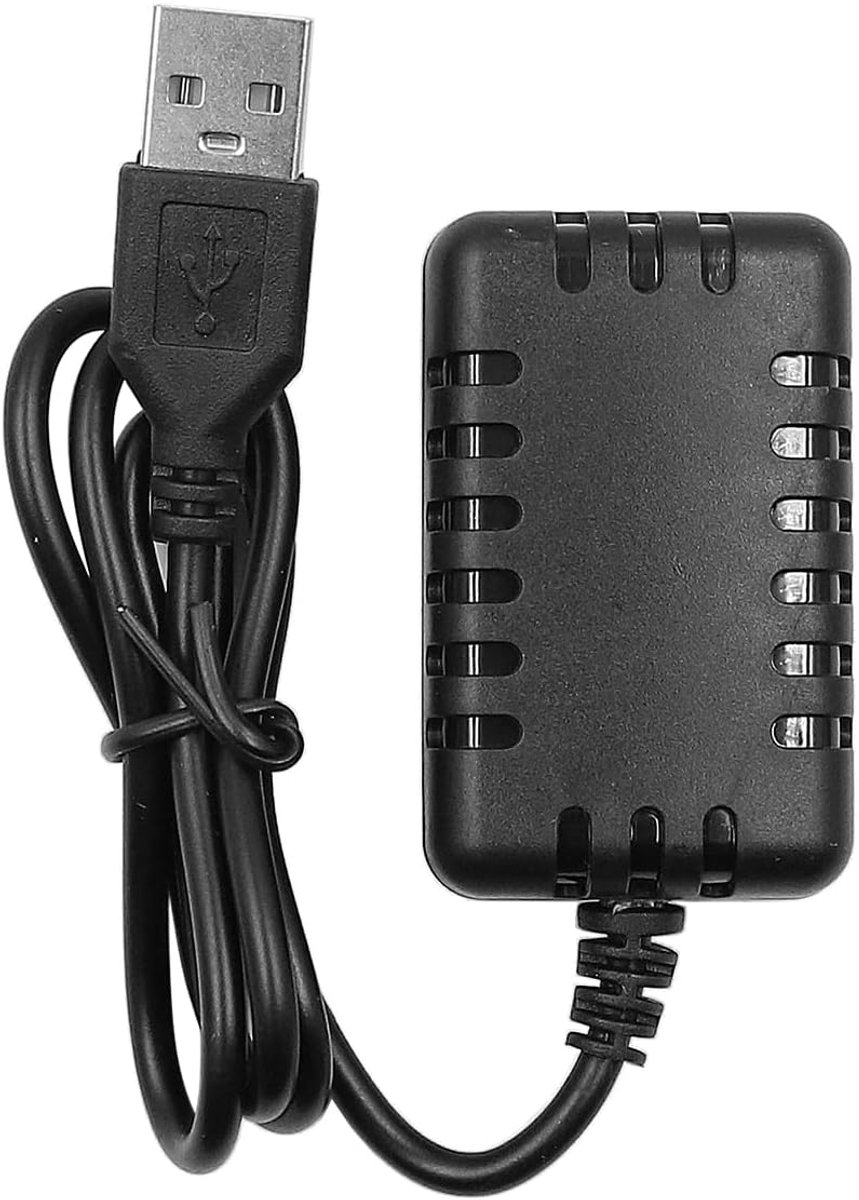 Allecto - RC Drone Batterij Oplader - Snelle Oplaadmogelijkheden - Zwart - USB - Drone Accessoire - Geschikt voor Meerdere Modellen - 7.4V Lipo Batterij USB Opladen Eenheden Voor RC UAV FPV Drone Onderdelen 7.4 V Batterij Oplader RC Racing Drone