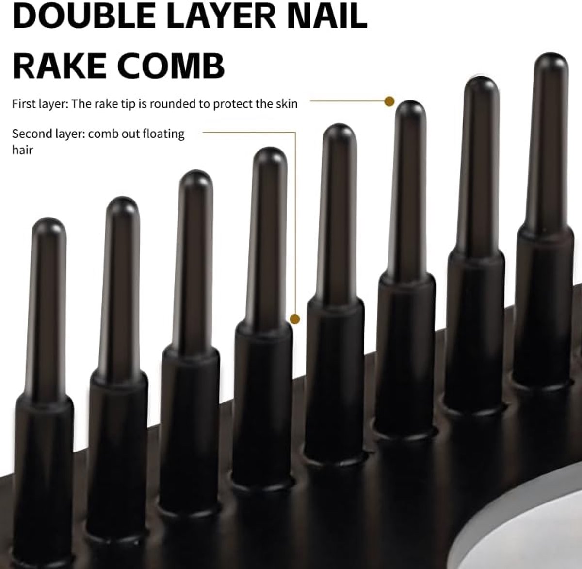 Carpet Rake, Portable Stainless Steel Hand Carpet Rake Cleaning Grooming Hair Groomer Back Rake for Beauty Salon - ShopVlot