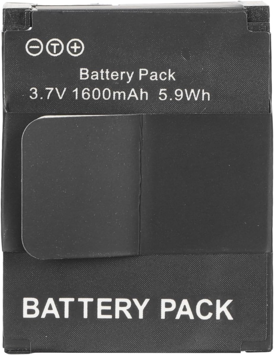 SnelShoppen - Action Camera Accu AHDBT-201/301 Oplaadbare Lithium Ion Batterij 3.7V 1600mAh Voor Sportcamera's, Langdurige Batterij Levensduur, Meerde