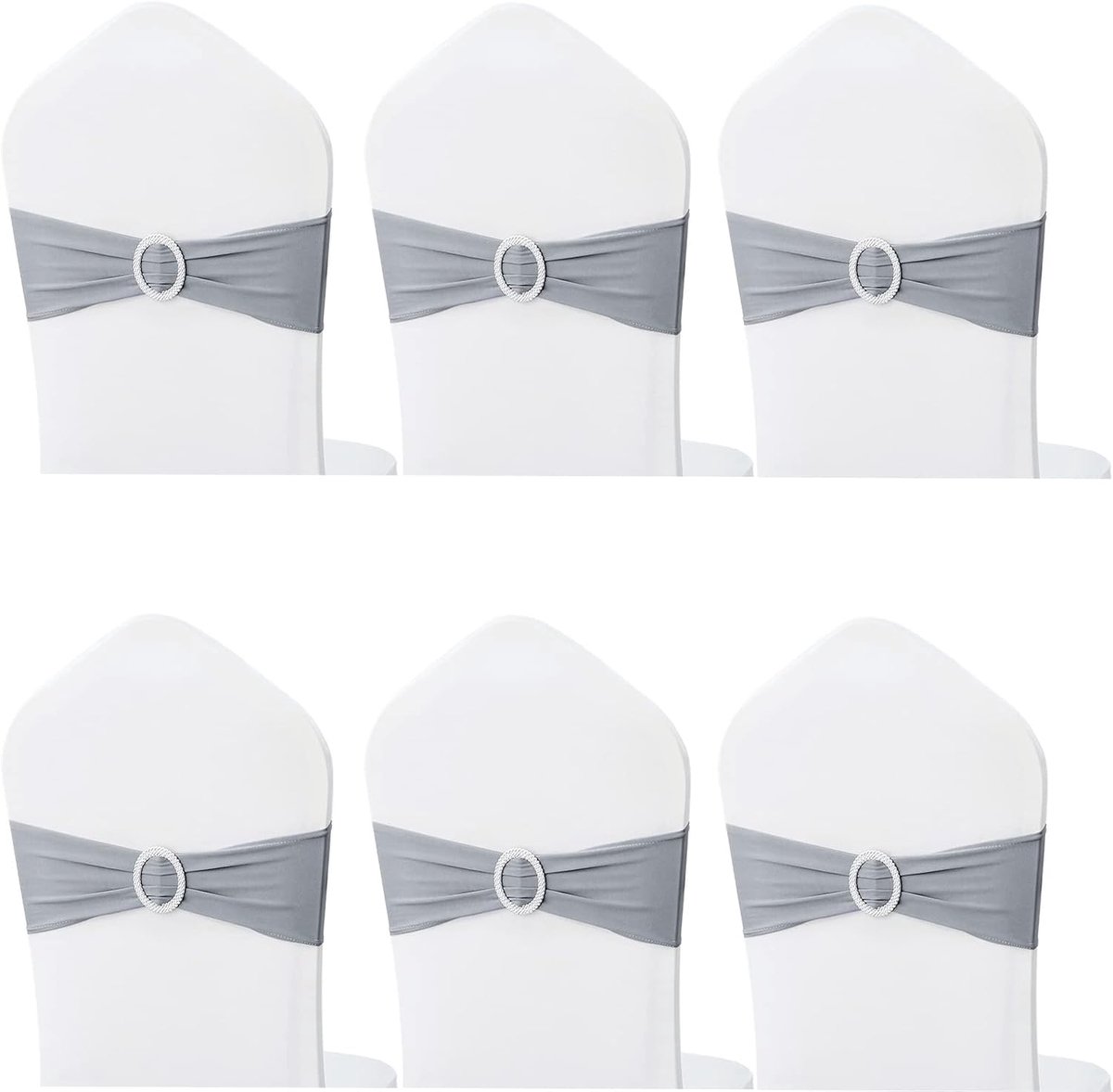 Stoelhoes Sierlint - 6 Stuks - Satijn - Voor Bruiloft en Feesten - ShopVlot