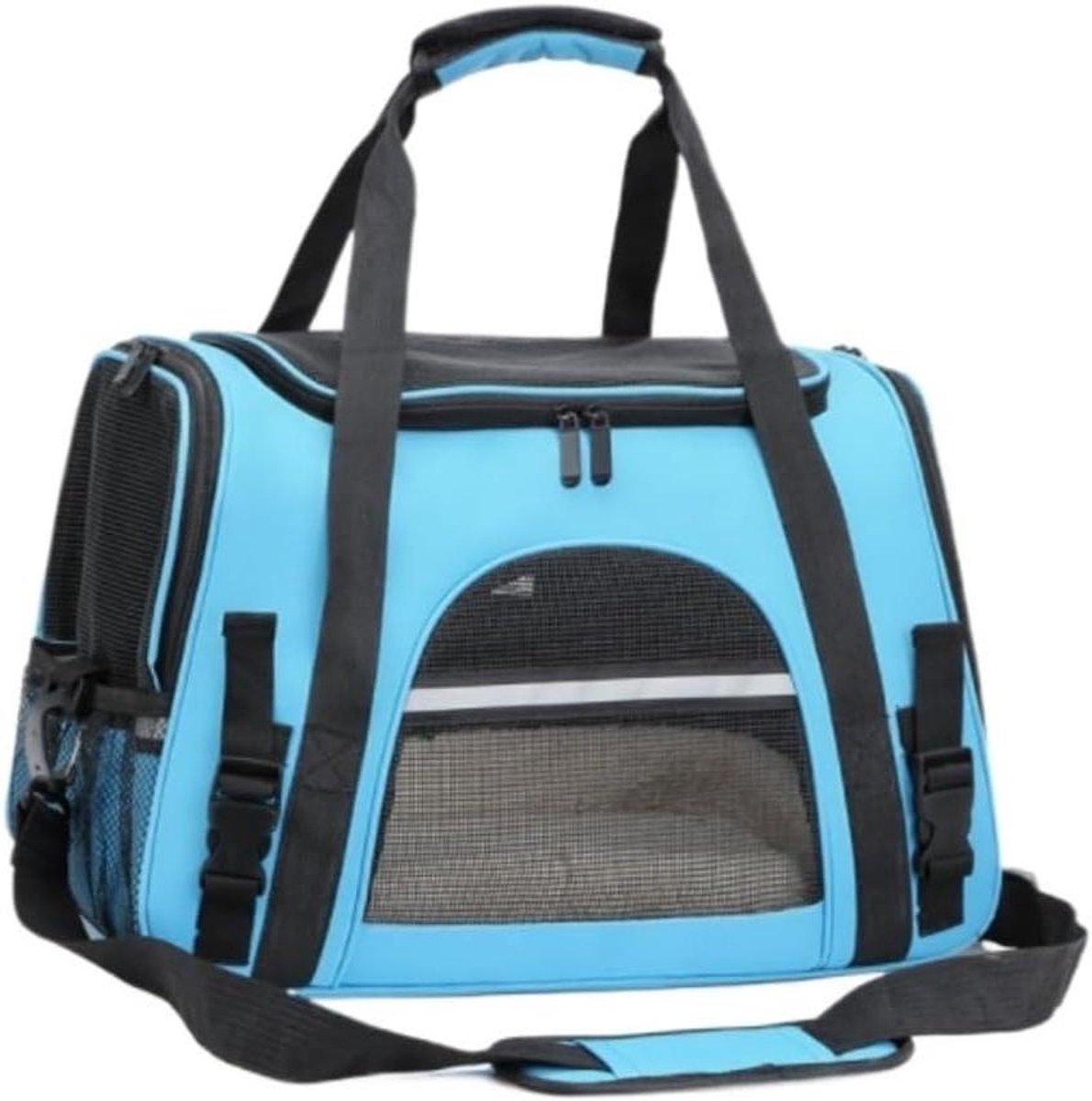 Huisdier Rugzak - Draagtas Kat Hond - Reizen met Huisdier - Opvouwbaar Ademend Mesh - 43x25x28cm - E