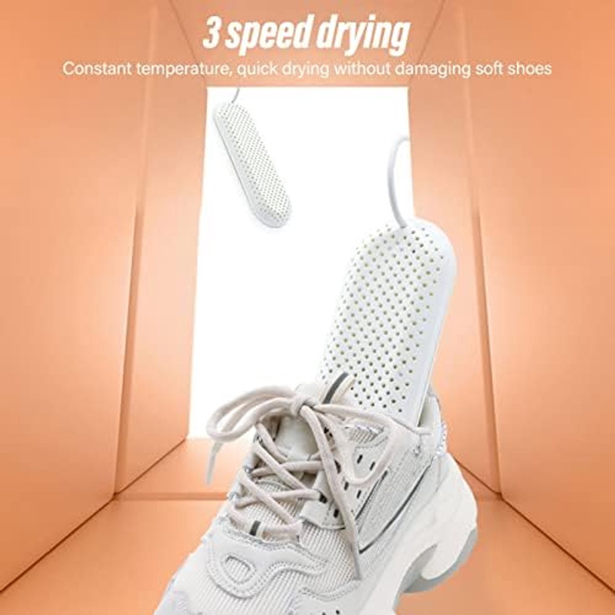 SnelShoppen - Schoendroger voor Huishouden en Studentenhuis USB Deodorant Warm Schoenen Droogmachine voor Thuis Gebruik (Wit)