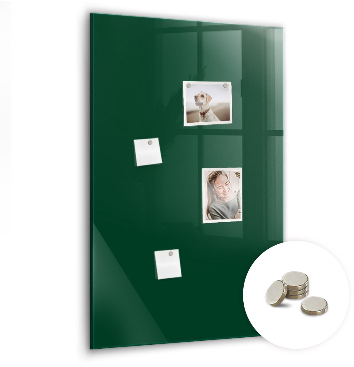 Coloray Glazen Magneetbord - Magnetisch Bord Turkooiskleur - 60x90 cm - Groente Magneetbord - Magnetic Board - Glazen Magneetbord