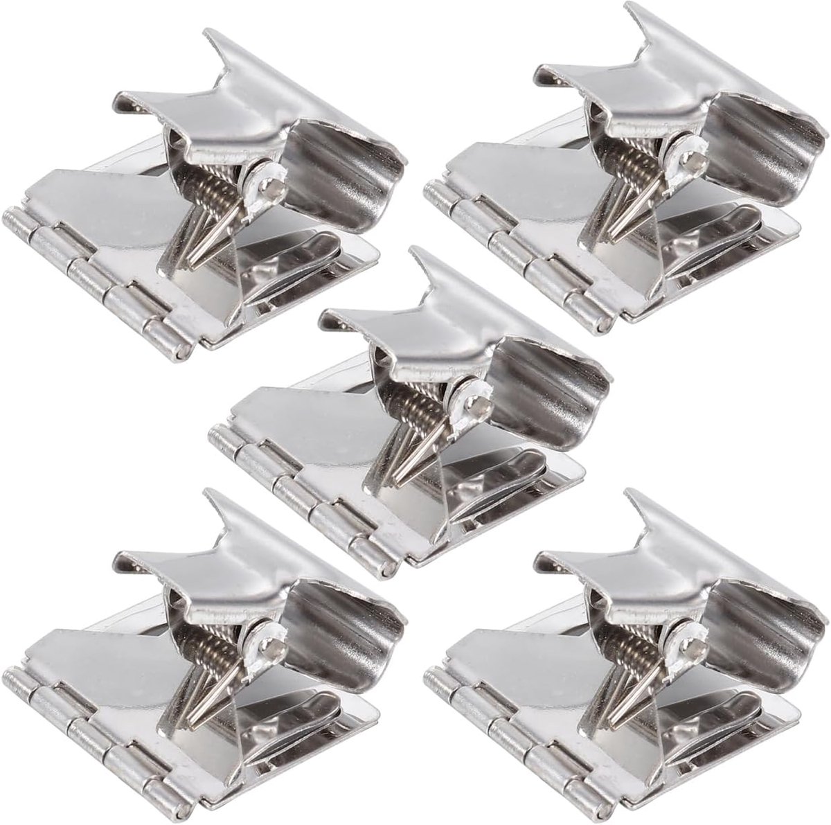 SnelShoppen - 25 Stuks Prijslabel Clips - Metaal Signaalhouder - Galvanized Iron Klemmen - Voedselopslag Clip met Draaischijf - Voor Supermarkt en Keu