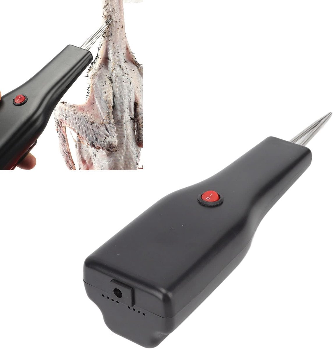 SnelShoppen - Elektrische Kippen Rups, 100-240 V, Draagbare Pluimvee Verwijdering van Kleine Veertjes voor Eend, Vogel en Kalkoen (EU Stekker)