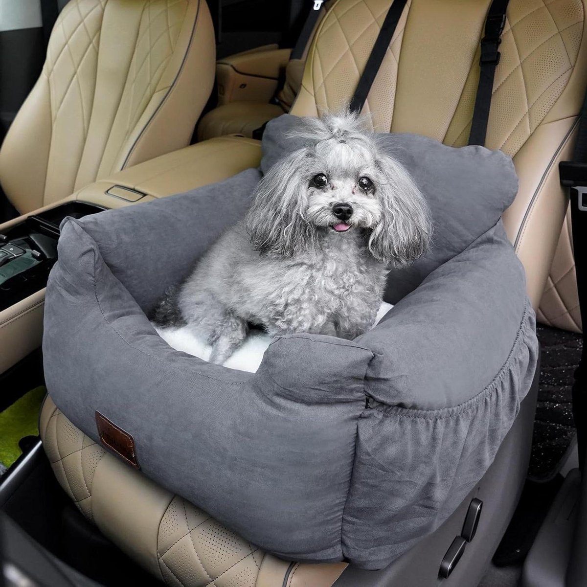 Honden autostoel - Veiligheidszitje huisdier - Veilig reizen - Antislip vochtwerend - 55 x 50 x 30 cm - Grijs