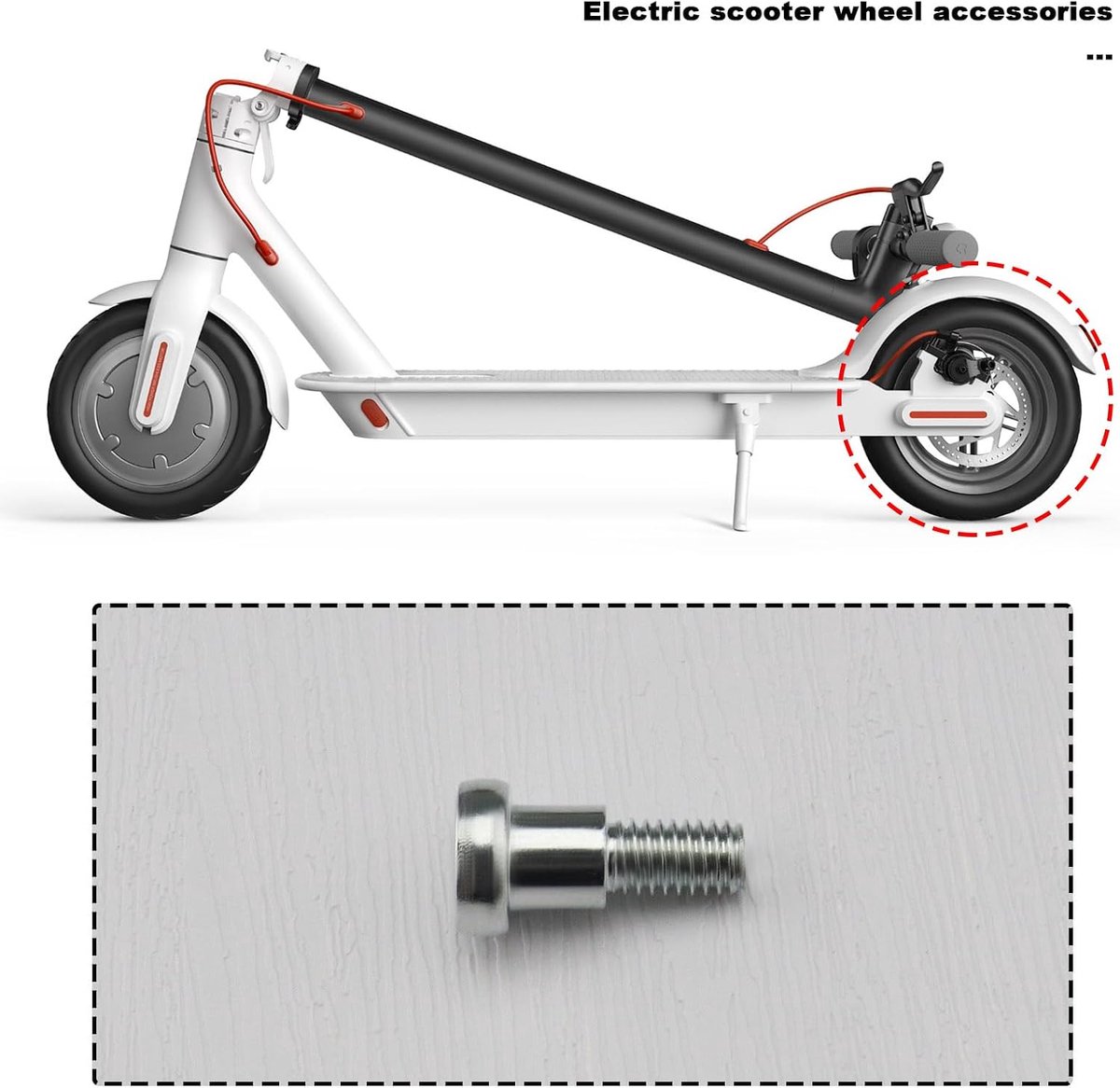 SnelShoppen - 4 Sets Achterwiel Bout Schroef Set Geschikt voor Xiaomi M365 1S Essential Pro Pro 2 Model 3 Elektrische Steps Vervangingsaccessoires Zil
