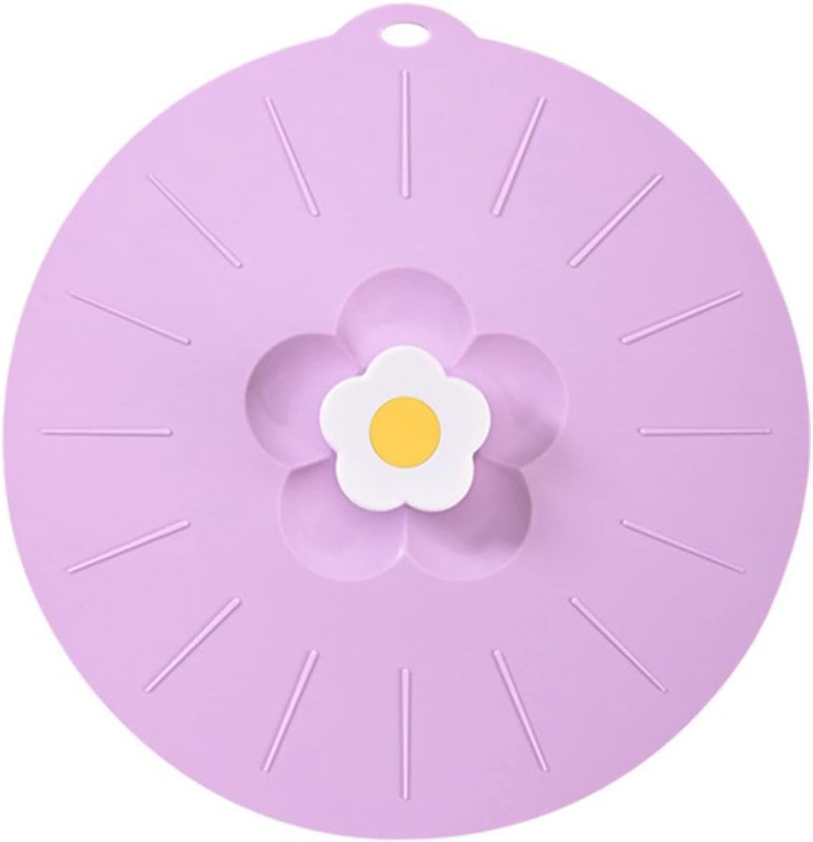 SnelShoppen - Silicone Deksel voor Voedselopslag en Koken, Herbruikbare Lijst voor Kommen, Luchtdichte Sluiting, Voedselgrade Silicoon, Paarse L