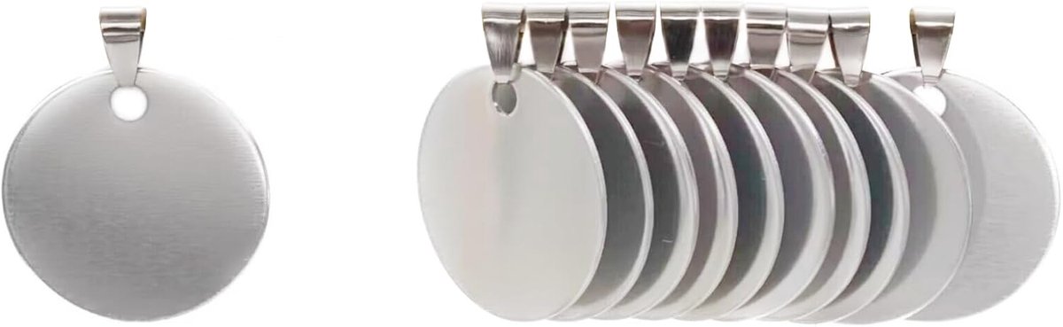 SnelShoppen - Ronde Aluminium Lege Hondenpenningen, DIY Gegraveerde Kat en Hond ID Tags, Gepersonaliseerde Huisdier Naam Tags, Lege Honden Tag DIY Gra