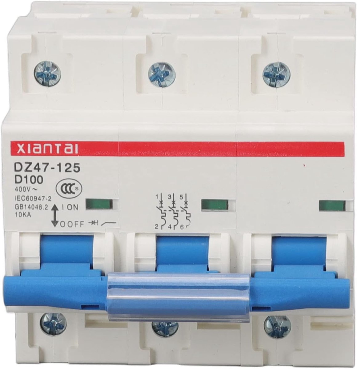 SnelShoppen - Miniatuurschakelaar AC 400 V 100 A 3 P DIN-railmontage met overbelastingsbeveiliging voor woonverlichting en fotovoltaïsche zonnesysteme