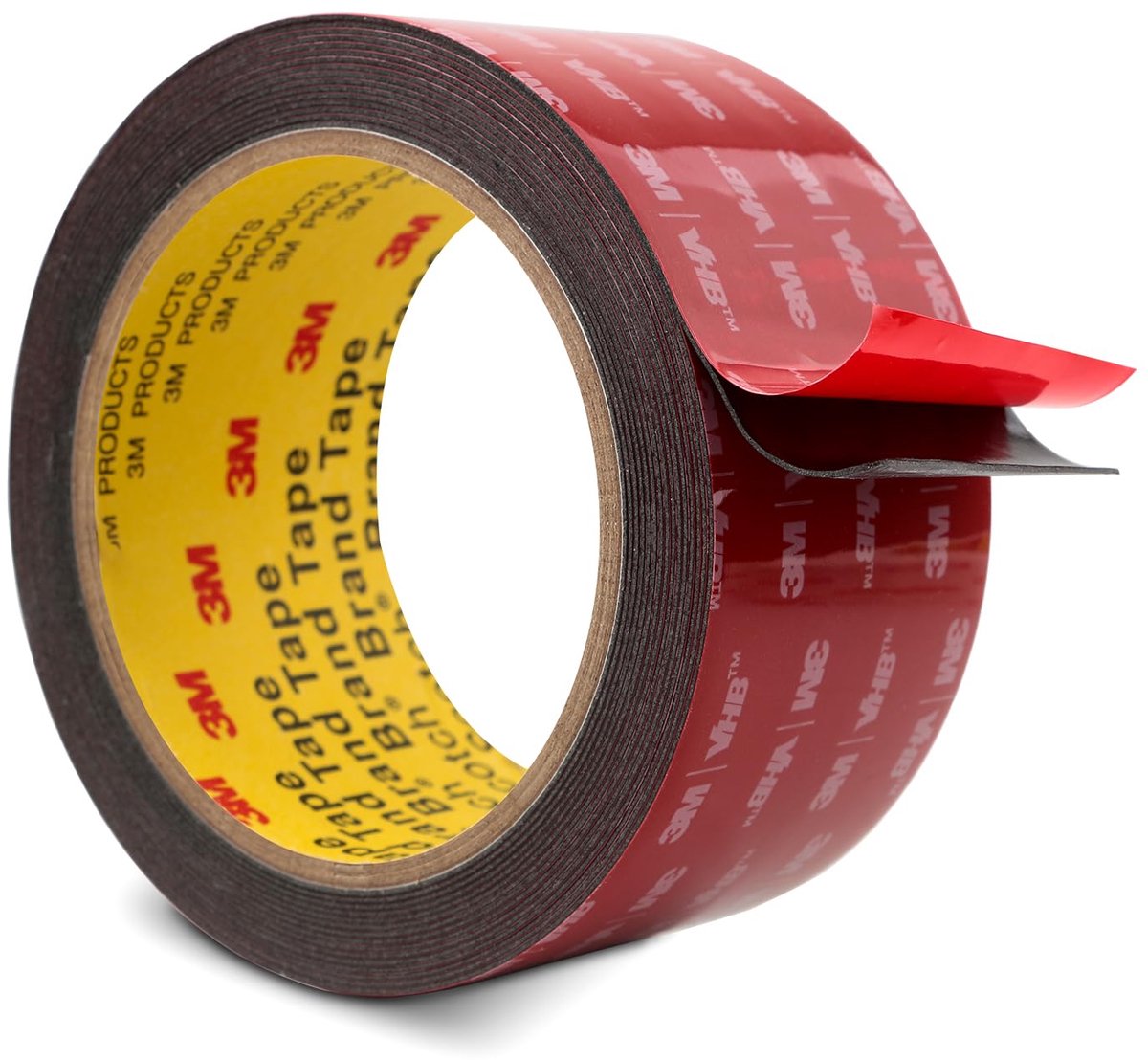 SnelShoppen - Dubbelzijdige Lijmtape 50 mm x 4.7 m, Zwart, 1 Rol, 0.6 mm Dikke Zware Kwaliteit Lijmtape voor Auto Decoratie, Thuis, Kantoor