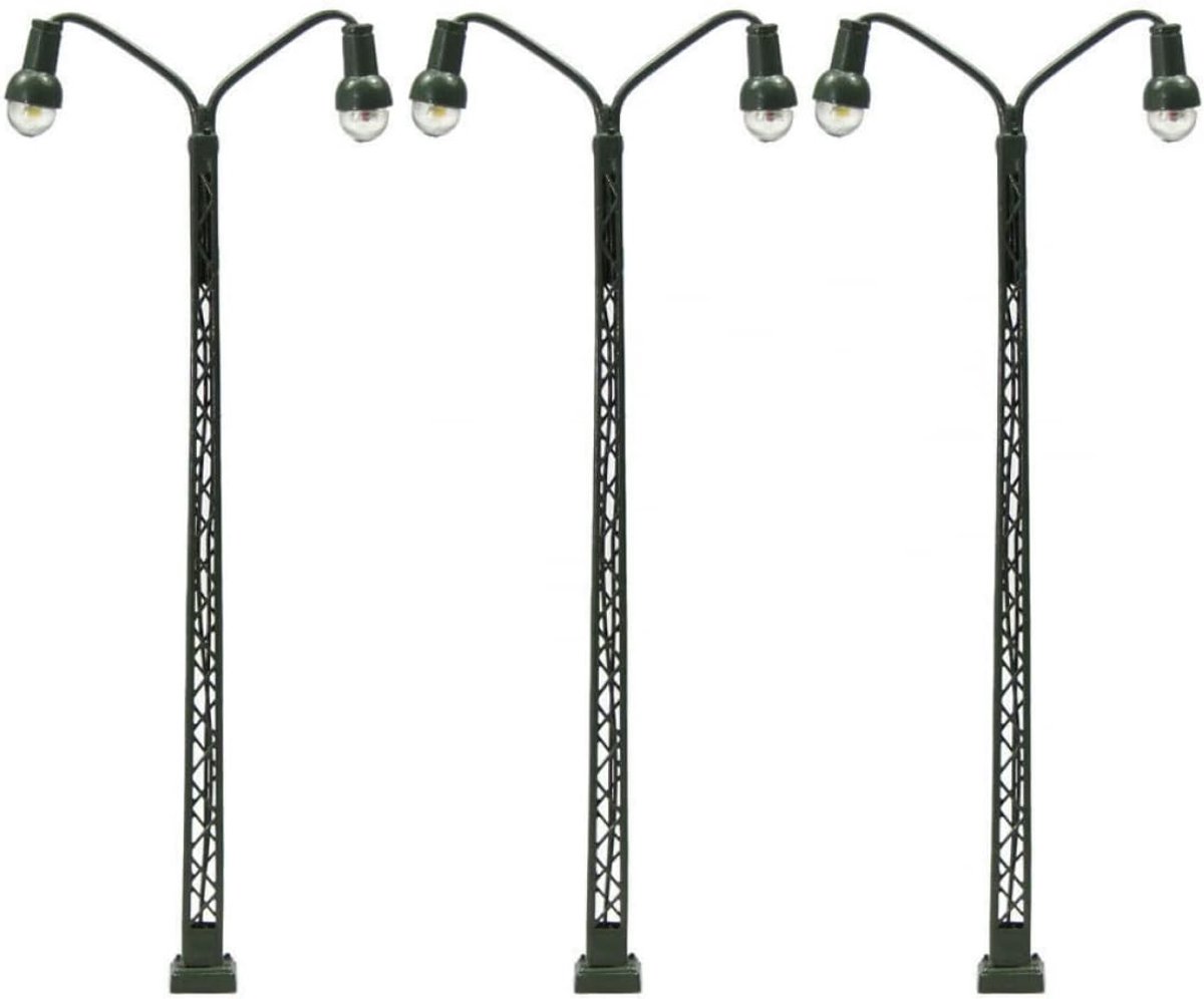 SnelShoppen - 3Pcs Model Spoorlampen Lattice Mast Licht Spoor TT Modelbouw Layout 20mA LED