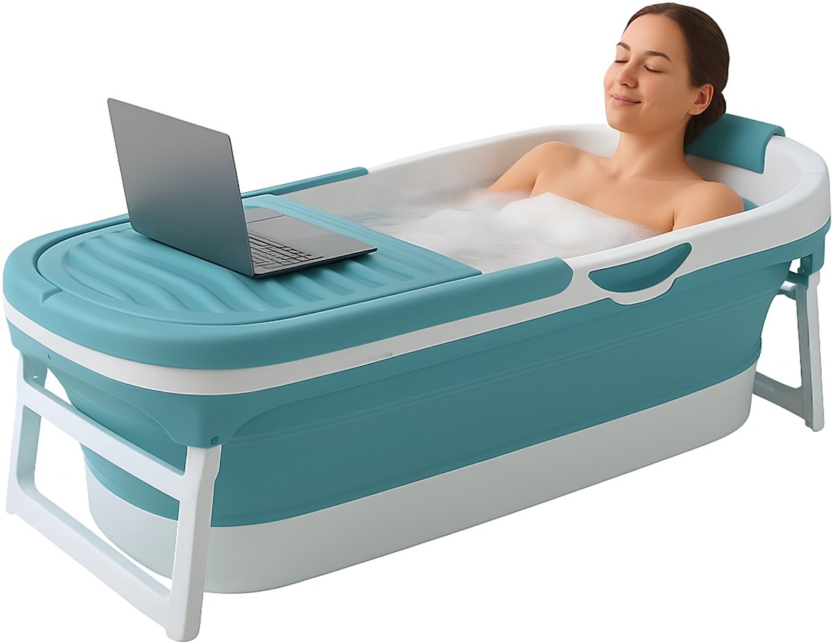 Lìon® Opvouwbaar Bad - XXL - Foldable Bath - Zitbad - Blauw - 158cm x 60cm x 53cm