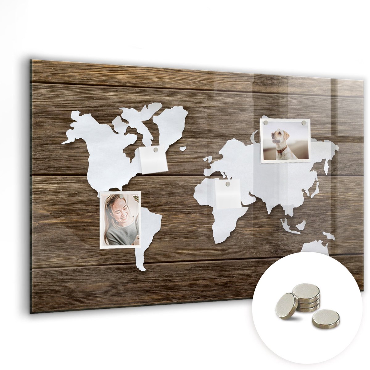 Coloray Glazen Magneetbord - Magnetisch Bord Melkweg - 90x60 cm - Bruin Magneetbord - Magnetic Board - Woonkamer Decoratie