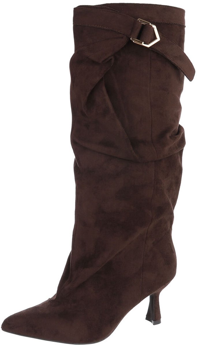 Laarzen - Plooidetail en hak - Dames Mt:36