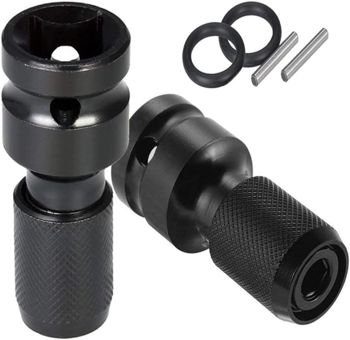 SnelShoppen - 2 stuks 1/2 inch vierkant naar 1/4 inch hex vrouwelijke snelontgrendel socket adapter converter voor impact moersleutel