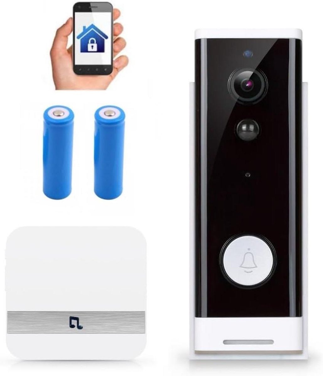 Videofoon met Camera - Deurbel met Wifi - Veiligheid Thuis - 2.0MP HD Camera - 10x10x10 cm - Zwart