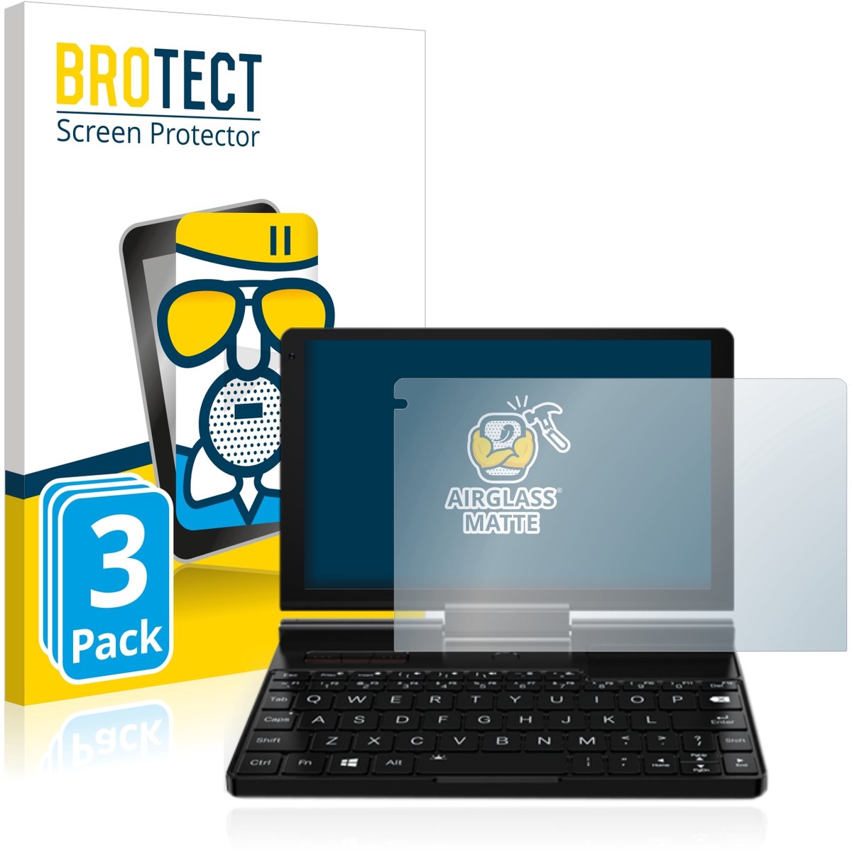 BROTECT - Screenprotector voor GPD Pocket 3 - Folie Beschermfolie Beschermglas matte 3 Stuks