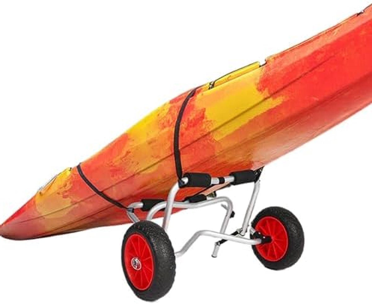 Kajak Kano Trolley - Watersport Drager - Vervoer Waterscooters - Verstelbare Breedte - 50 kg Draagvermogen - Aluminium