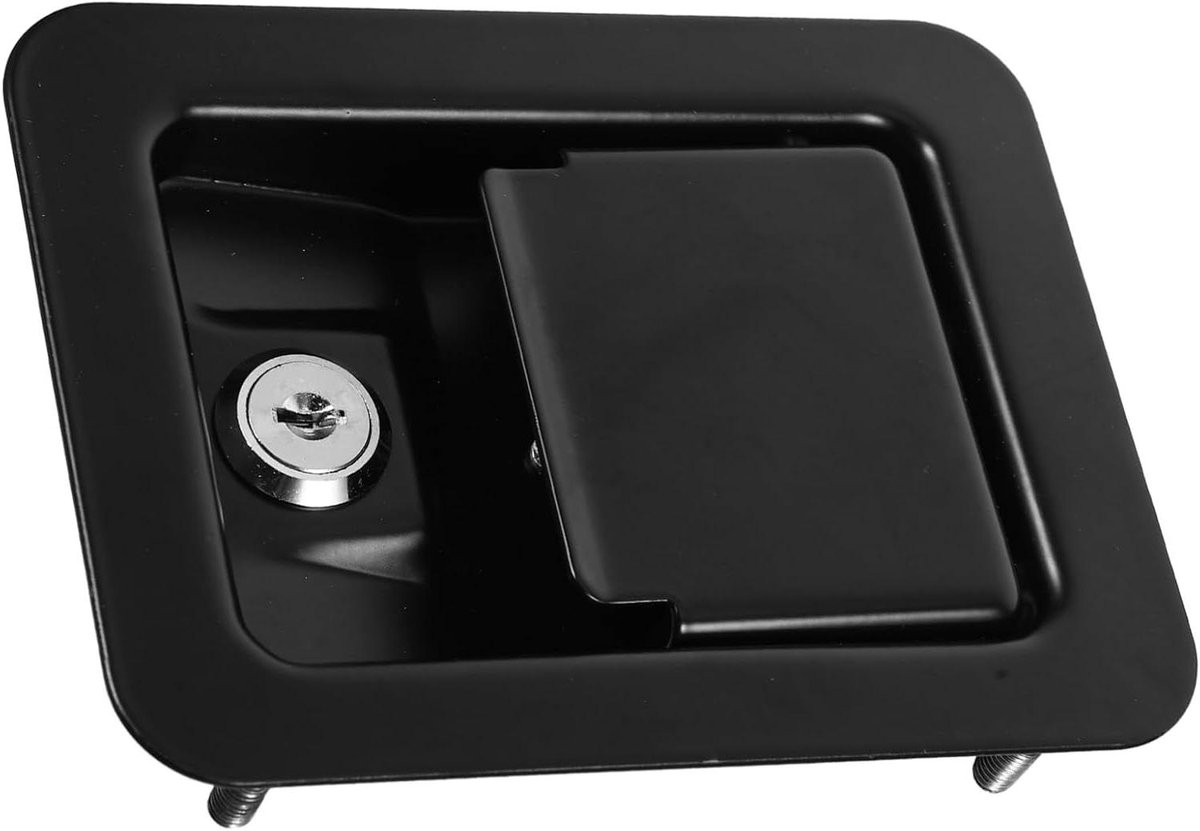 Elektrisch Kastslot - Paneelslot Deurslot - Kasten Beveiligen - Plat Opbouw Ontwerp - 14 cm - Zwart