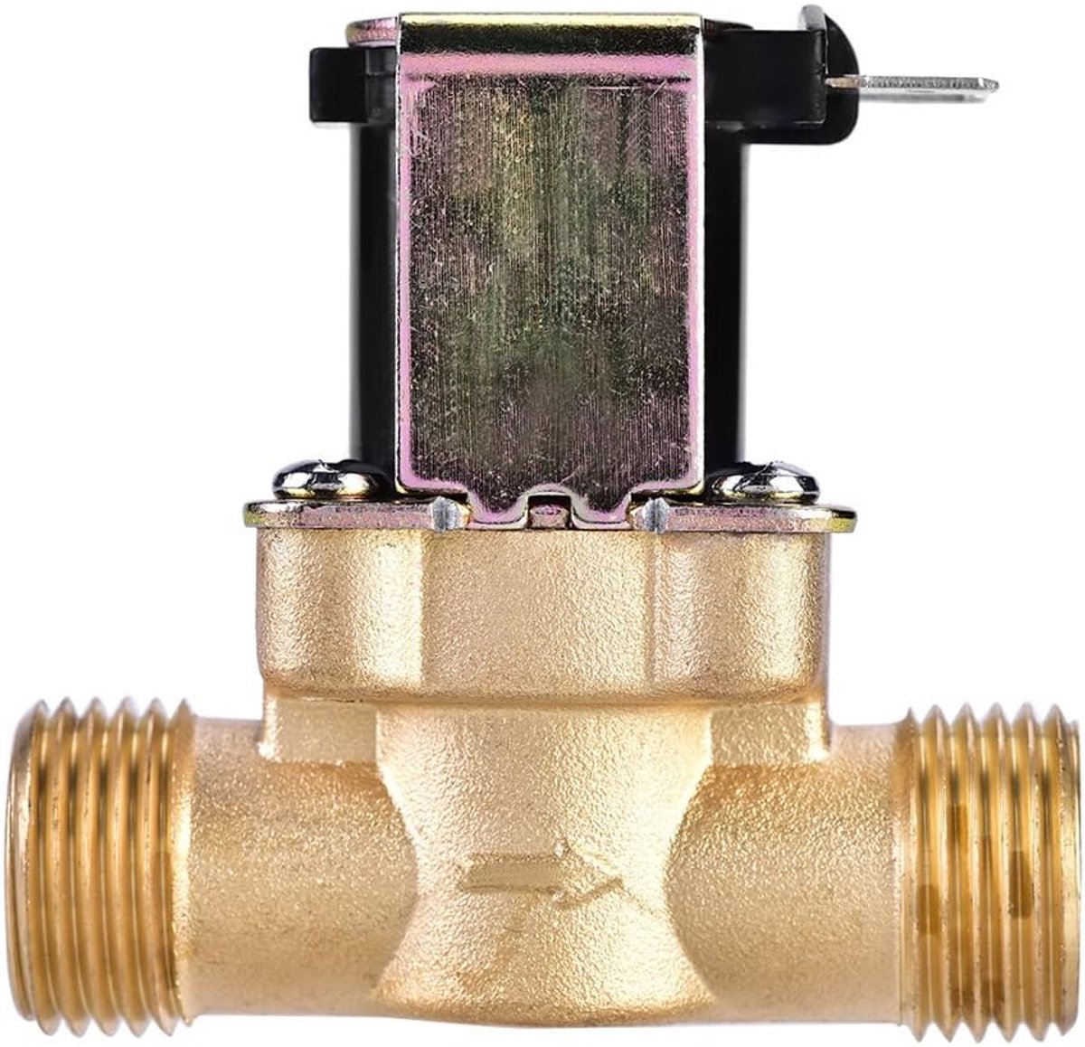 SnelShoppen - 1/2 inch Solenoïde Ventiel, Water Ventiel, AC 220 V, Normaal Gesloten Messing Magnetisch Ventiel voor Waterbeheersing, Corrosiebestendig