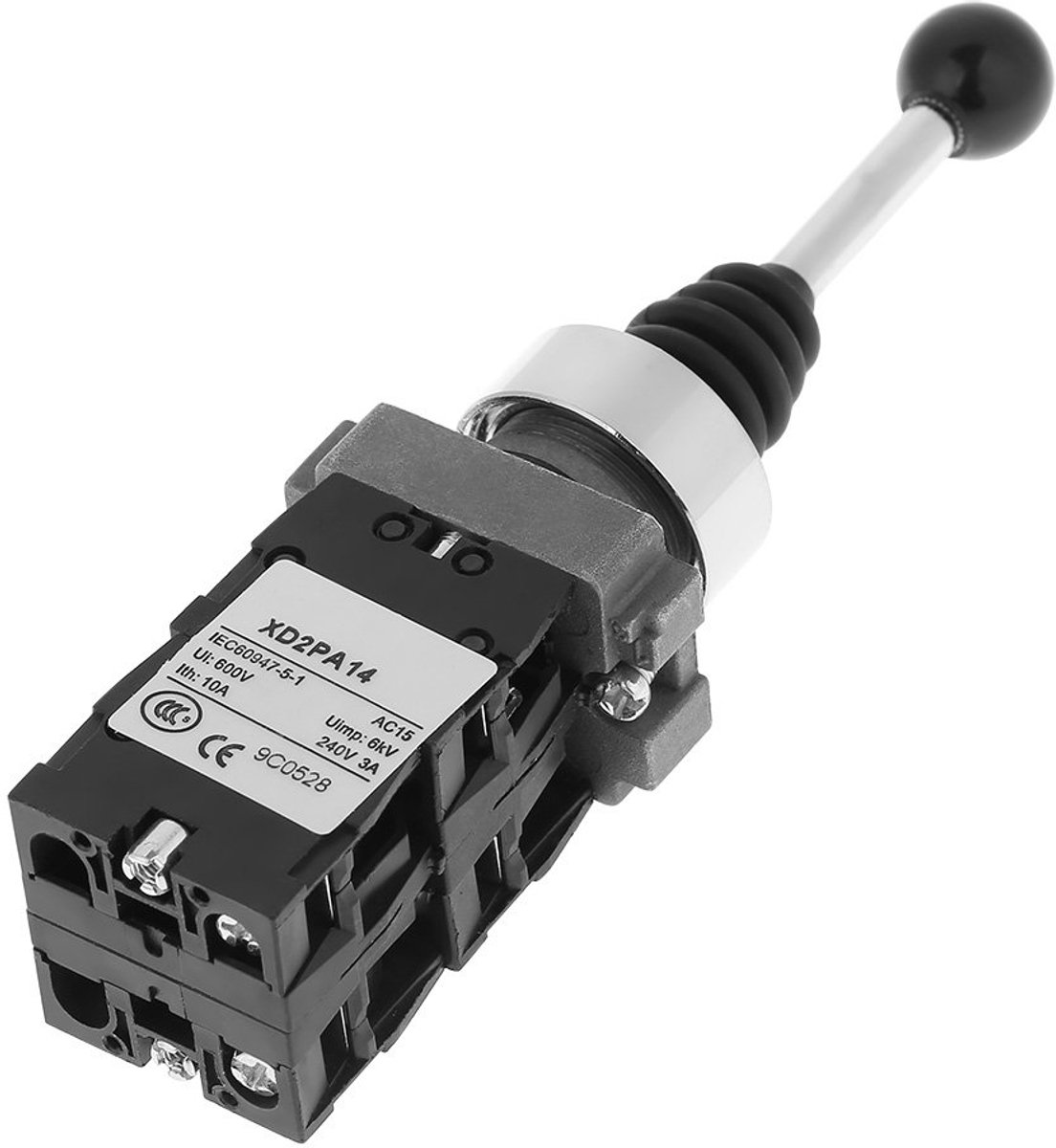 SnelShoppen - Professionele 1e XD2PA14 4NO 4-Positie Vergrendelde Joystick Schakelaar voor Industrie, Weerbestendig, Duurzaam, Geschikt voor AC en DC
