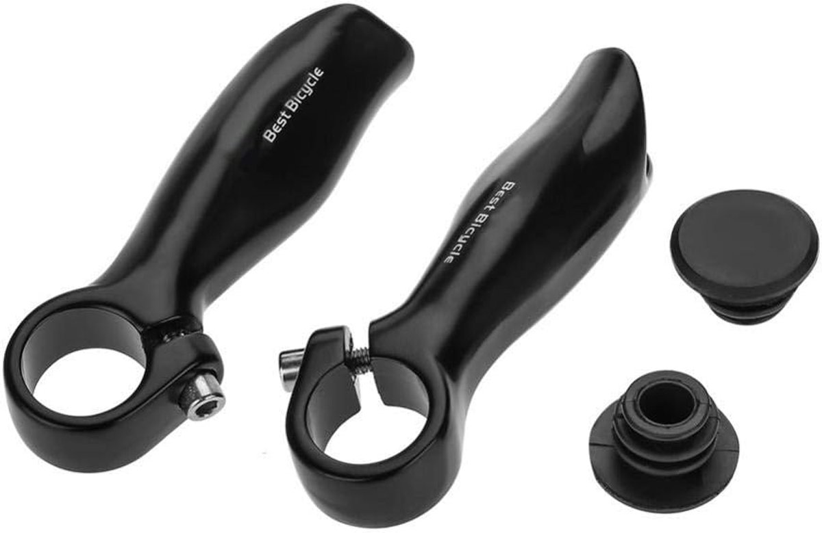 SnelShoppen - Ergonomische Aluminium Fiets Handgrepen, Handlebar Ends voor Mountainbike en Wegfiets, 10 Minuten Montage, Antideformatie en Corrosiebes