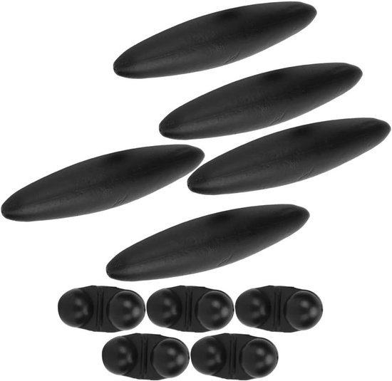 SnelShoppen - 5-Delige Drijvende Klassieke Vissersfloat, Draagbare EVA Meerval Floats met Bel, Hoogwaardige Zwarte Vissersaccessoires (20g) voor Alle van Snelshoppen — afbeelding 3
