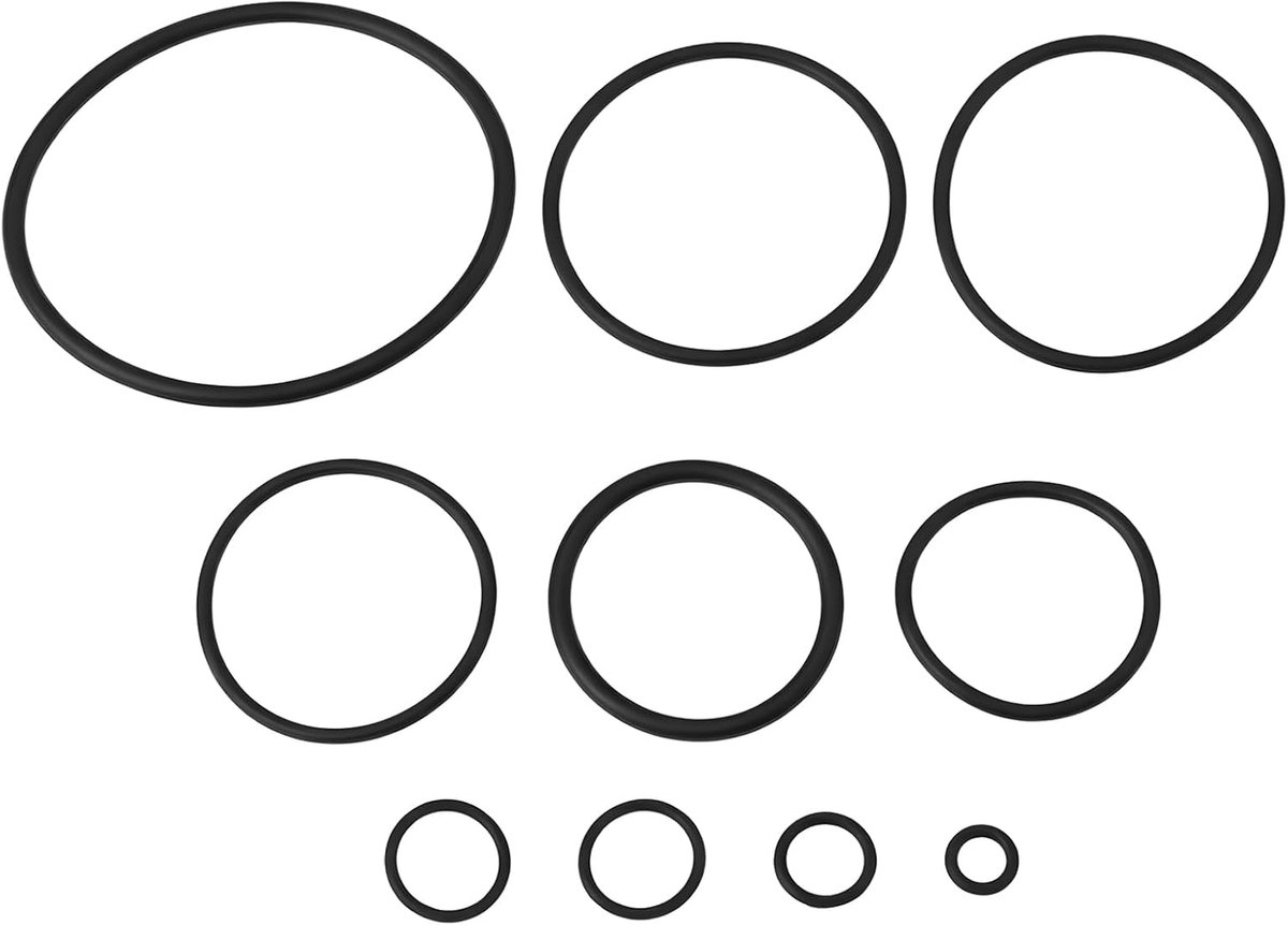 SnelShoppen - Coil Dakhamer Rubber O-Ring Rebuild Kit Geschikt voor Pneumatische Spijkerpistolen - Verbeterde Luchtdichtheid en Efficiëntie - 10 Delig