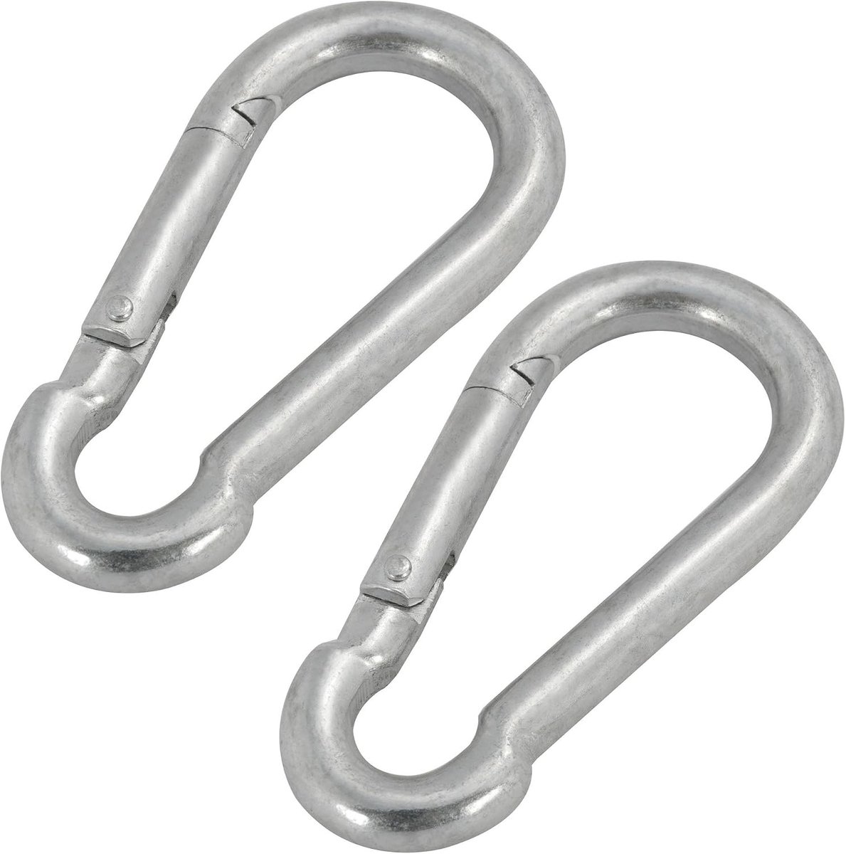 SnelShoppen - 2 Stuks 10cm Stalen Karabiners – Snap Clips | Stevige Constructie, Veilige Bevestiging, Outdoor Accessoires, Sleutelhanger, Camping, Hik