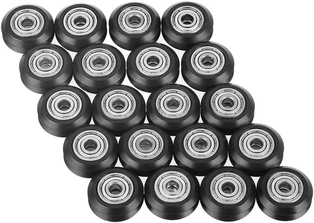 SnelShoppen - V Groove Lagers 20 Stuks V Groove Lagertjes Wielvorm 5mm Veelzijdig voor 3D Printers en CNC Machines